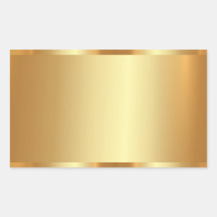 Sticker Rectangulaire Votre logo Glamor Gold Blank Modèle personnalisé