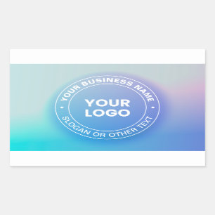 Sticker Rectangulaire Votre logo Moderne ombre de couleur en dégradé e