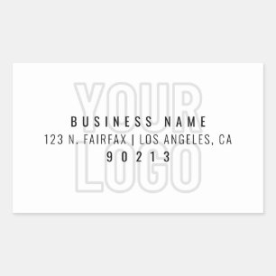 Sticker Rectangulaire Votre logo s'allège automatiquement pour Arrière -