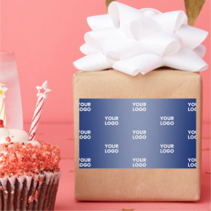 Sticker Rectangulaire Votre logo Simple Répétition Logo Marine Blue Grad