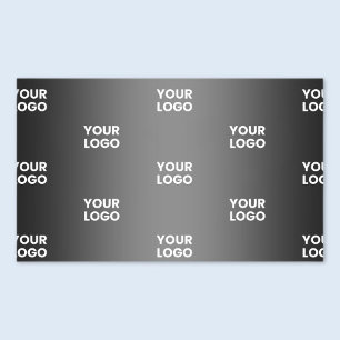 Sticker Rectangulaire Votre simple logo répétitif Gradient noir et gri