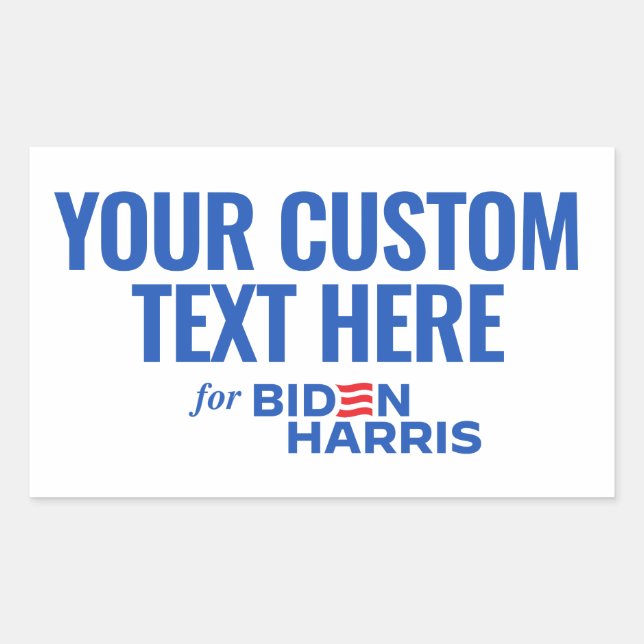 Sticker Rectangulaire Votre texte personnalisé ici pour Biden Harris 202 (Devant)