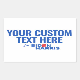 Sticker Rectangulaire Votre texte personnalisé ici pour Biden Harris 202