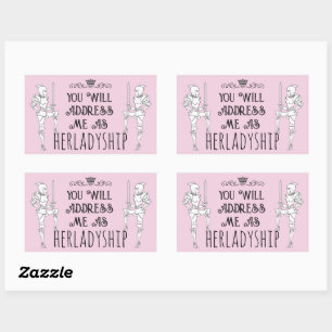 Sticker Rectangulaire Vous M'Adresser Comme SON SEIGNEURIE