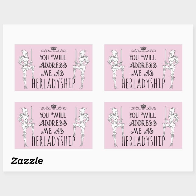 Sticker Rectangulaire Vous M'Adresser Comme SON SEIGNEURIE (Feuille)