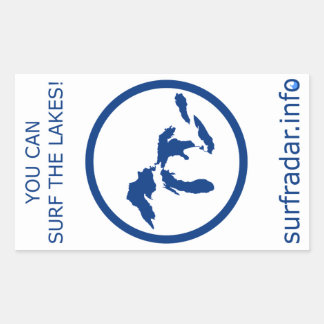Sticker Rectangulaire Vous pouvez surf les Lacs ! Marine des Grands Lacs