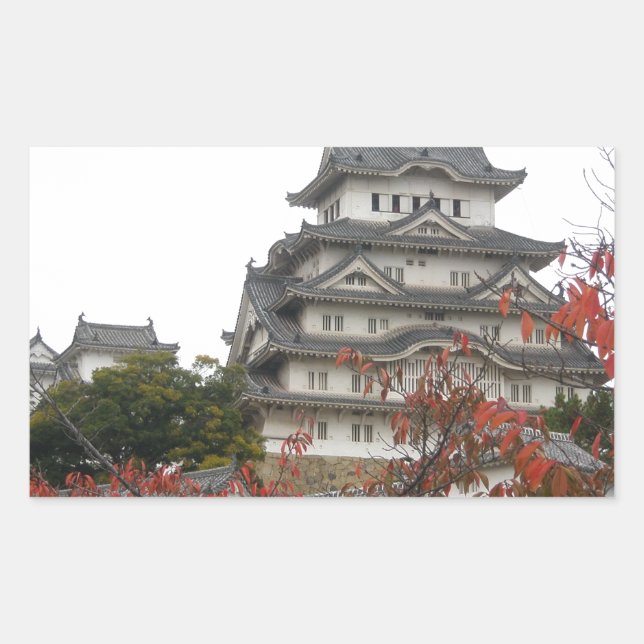 Sticker Rectangulaire Voyage Château Himeji (Devant)