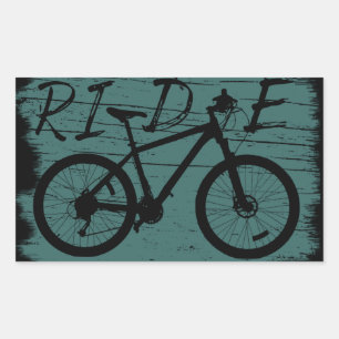 Sticker Rectangulaire VTT Downhill Vintage - Faire du Vélo de Montagne