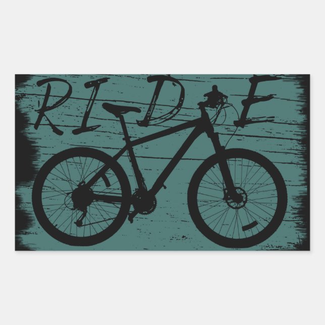Sticker Rectangulaire VTT vintage (Devant)