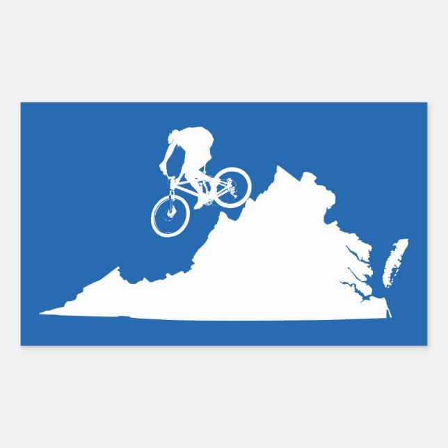 Sticker Rectangulaire VTT Virginia (Devant)