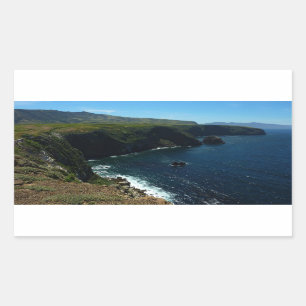 Sticker Rectangulaire Vue de l'île Père Noël Cruz dans les îles Channel