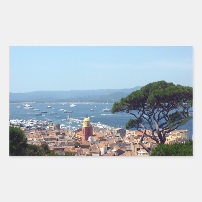 Sticker Rectangulaire vue de st tropez (Devant)