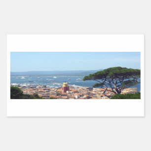 Sticker Rectangulaire vue de st tropez