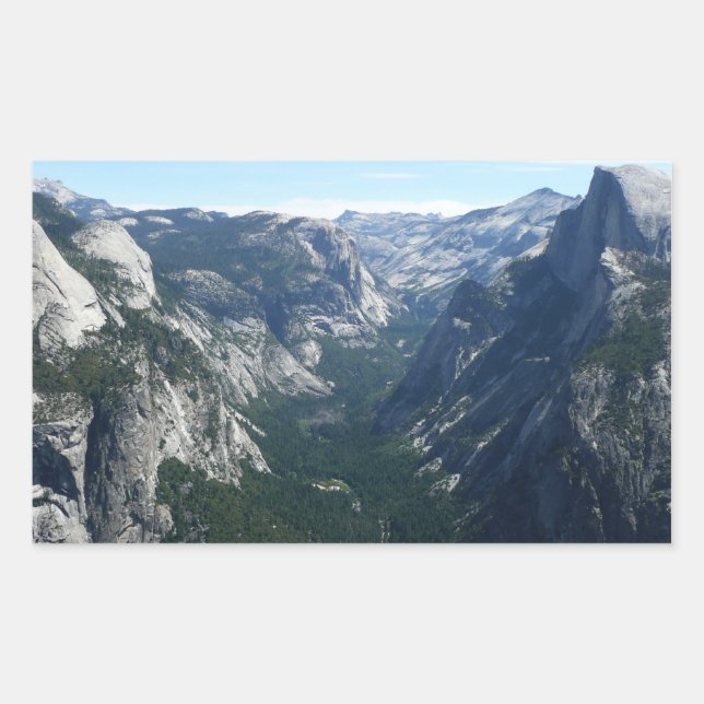 Sticker Rectangulaire Vue depuis Glacier Point dans le parc national Yos (Devant)