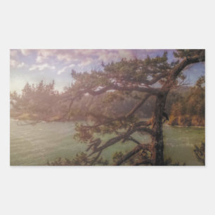 Sticker Rectangulaire Vue du laissez-passer trompeur