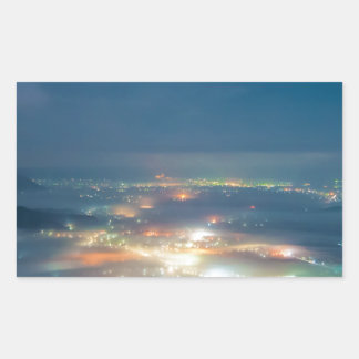 Sticker Rectangulaire Vue Nocturne Mer Nocturne Des Nuages Japon Kumamot
