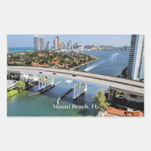 Sticker Rectangulaire Vue panoramique de Miami Beach