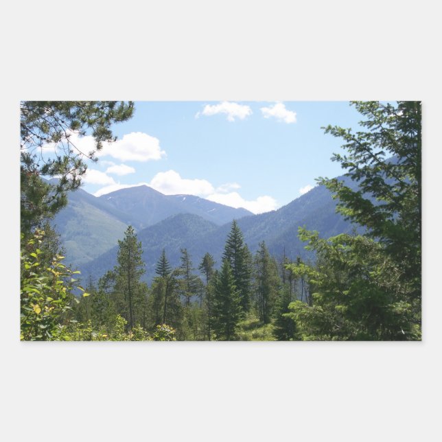 Sticker Rectangulaire Vue Pittoresque du paysage du Montana (Devant)