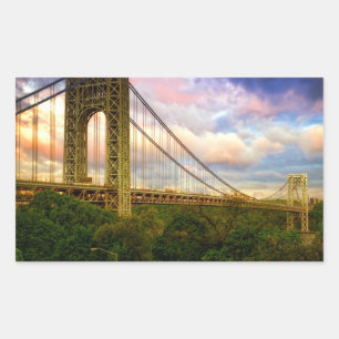Sticker Rectangulaire Vue sud - ouest de Manhattan