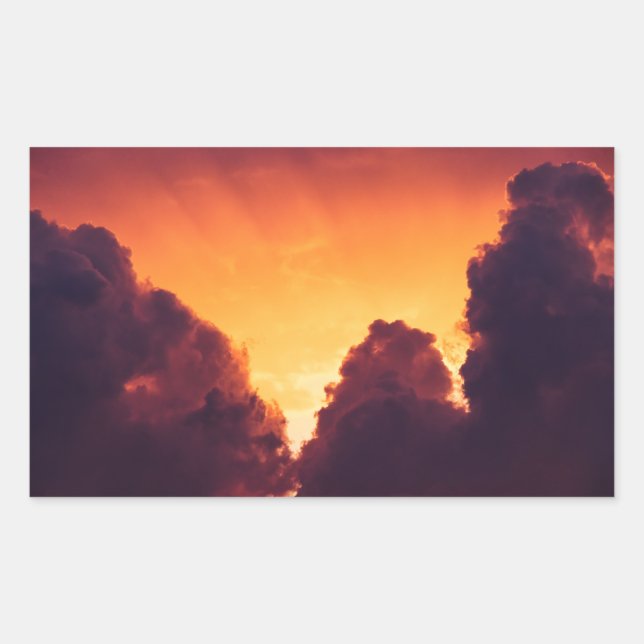 Sticker Rectangulaire w par temps (Devant)