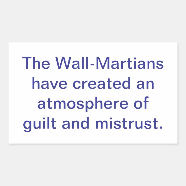 Sticker Rectangulaire Wall-Martians Create Mistrust Hankamer Artjunkhaus (Devant)