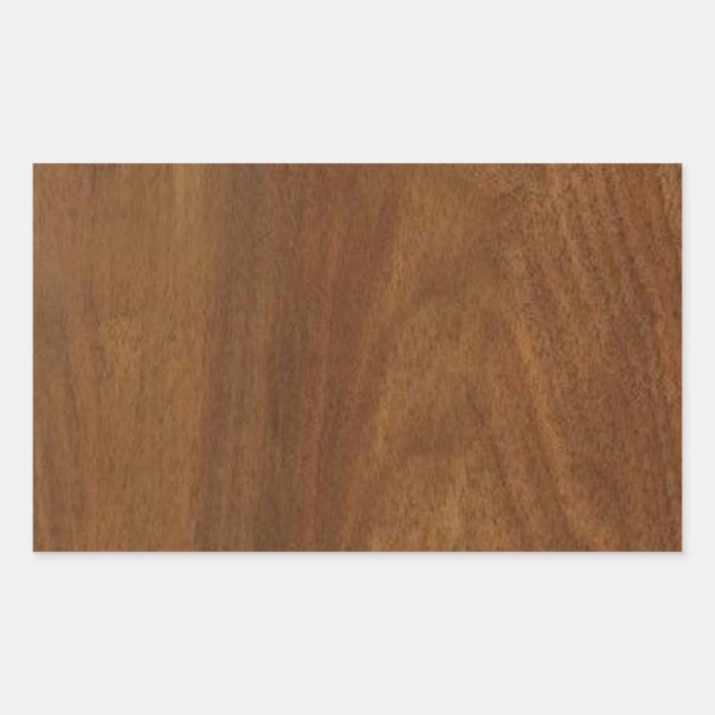 Sticker Rectangulaire WALNUT WOOD American Finn blanche blanche + TEXTE (Devant)