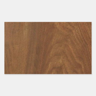 Sticker Rectangulaire WALNUT WOOD American Finn blanche blanche + TEXTE
