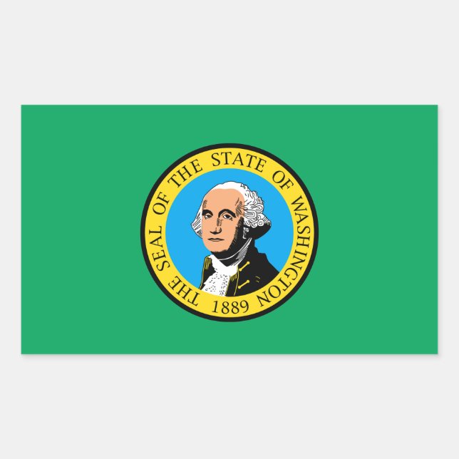 Sticker Rectangulaire Washington (Devant)