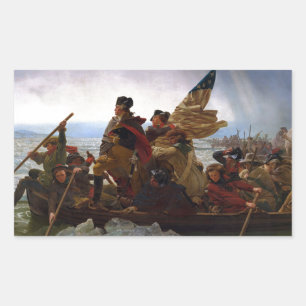 Sticker Rectangulaire Washington Crossing Delaware Art