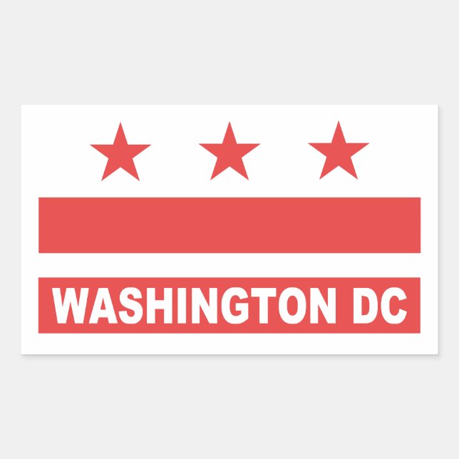 Sticker Rectangulaire Washington DC (Devant)