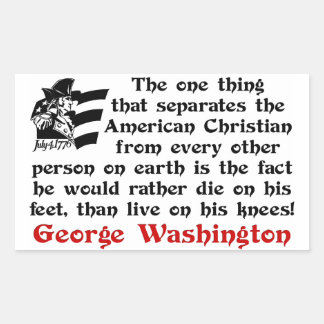 Sticker Rectangulaire Washington : Le chrétien américain