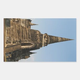 Sticker Rectangulaire Wat Phra Si Sanphet ... Ayutthaya, Thaïlande