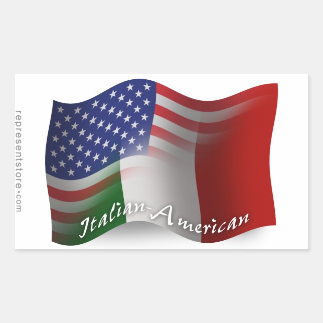 Sticker Rectangulaire Waving Flag (Devant)