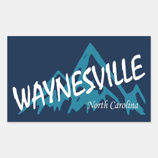 Sticker Rectangulaire Waynesville North Carolina Mountains (Devant)