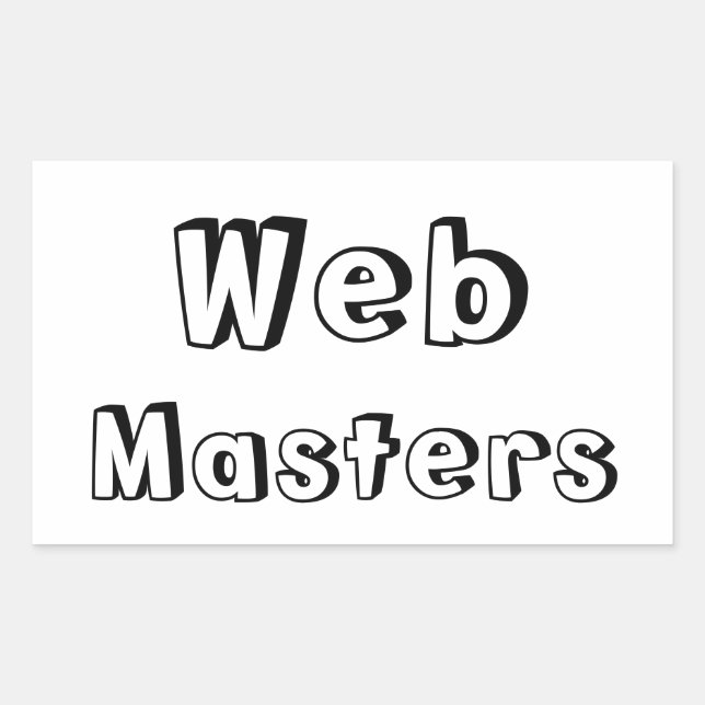 Sticker Rectangulaire WebMasters Adesivo (Devant)