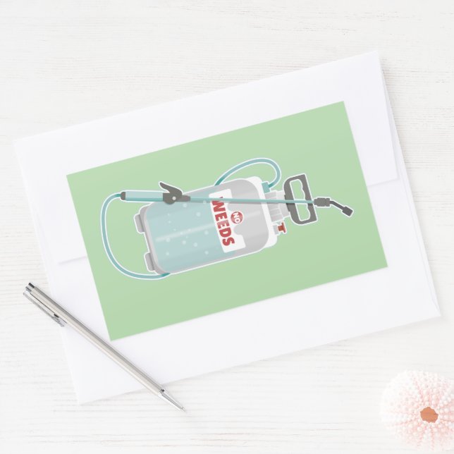 Sticker Rectangulaire weed spray garden maintenance (Enveloppe)