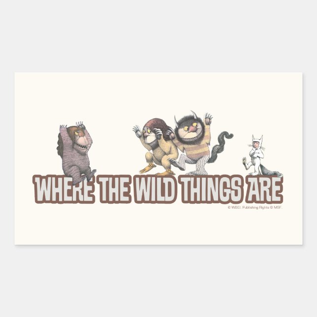 Sticker Rectangulaire Where the Wild Things Are Characters on Logo (Devant)