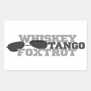 Sticker Rectangulaire Whiskey Tango Foxtrot - Vêtements d'aviation