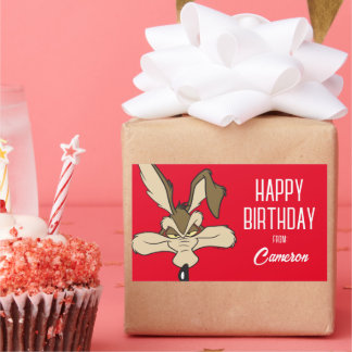 Sticker Rectangulaire WILE E. COYOTE™ Blessé à la tête | Joyeux annivers