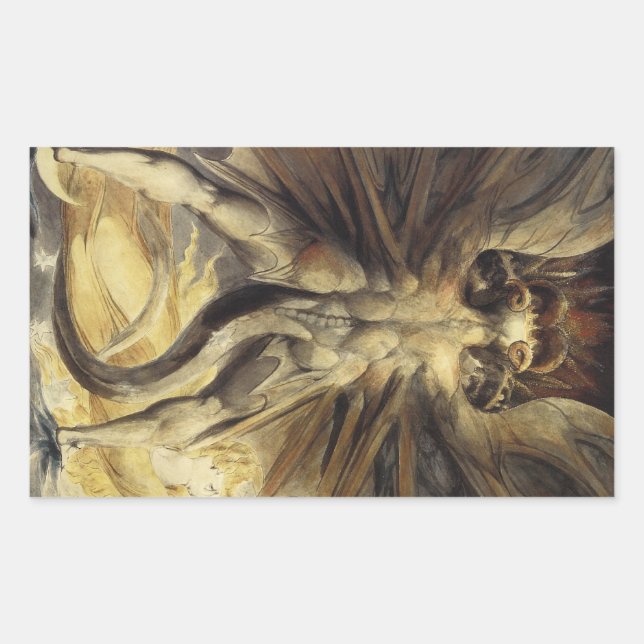Sticker Rectangulaire William Blake (Devant)