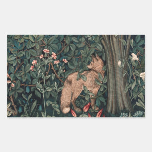 Sticker Rectangulaire William Morris Faune sauvage Fox
