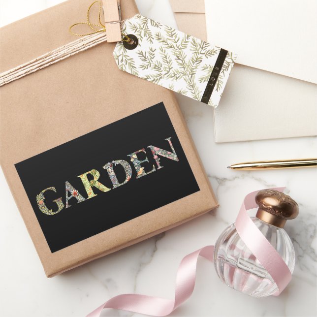 Sticker Rectangulaire William Morris Floral Garden Moto et cadre (Cadeaux)