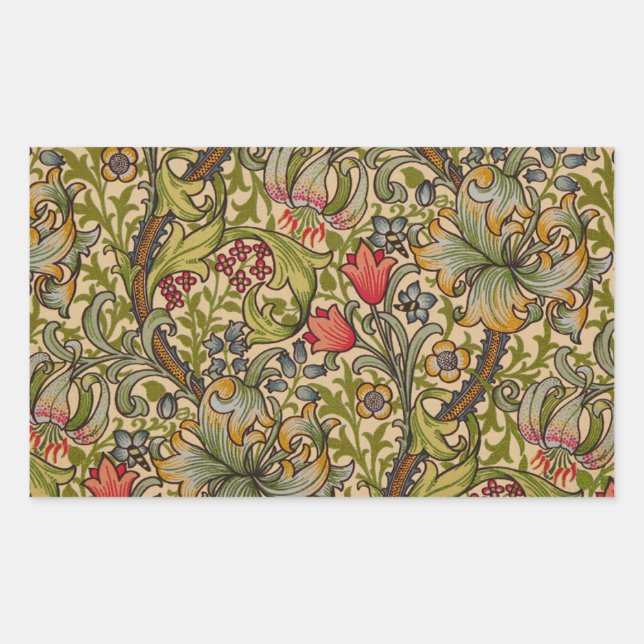 Sticker Rectangulaire William Morris Golden Lily (Devant)