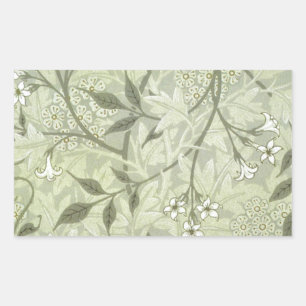 Sticker Rectangulaire William Morris Jasmine Botanique