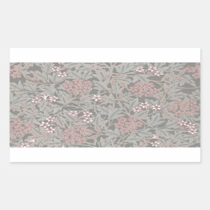 Sticker Rectangulaire William Morris Jasmine Motif de fleurs