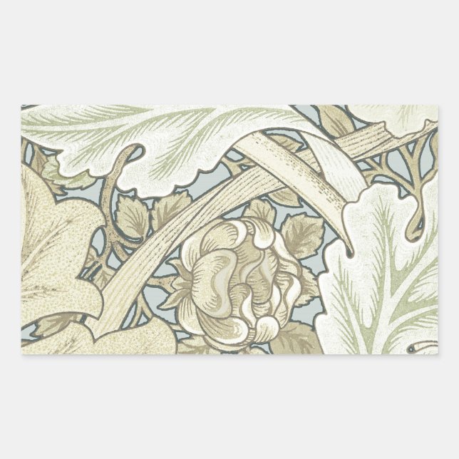Sticker Rectangulaire William Morris St James Acanthus Fond d'écran (Devant)