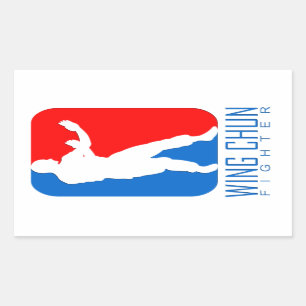 Sticker Rectangulaire Wing Chun Fighter - Ip Man Linage