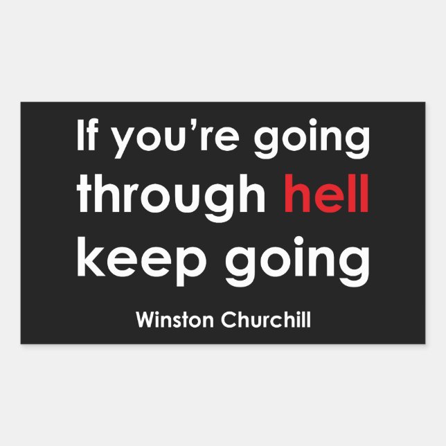 Sticker Rectangulaire Winston Churchill (Devant)