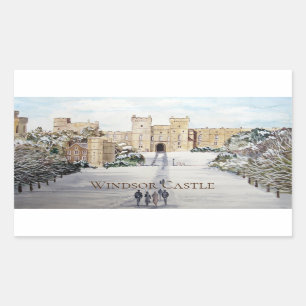 Sticker Rectangulaire Winter at Windsor Castle