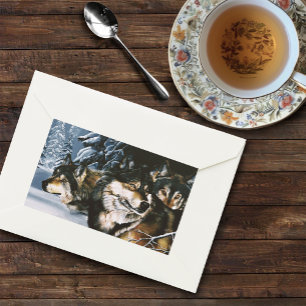 Sticker Rectangulaire Wolf Pack